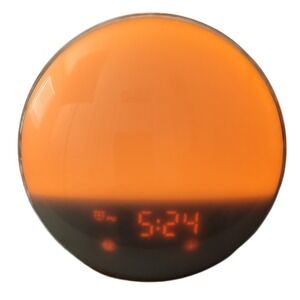 Sunrise Digital Alarm Clock Wake Up Light with Sunrise/Sunset Simulation EUC